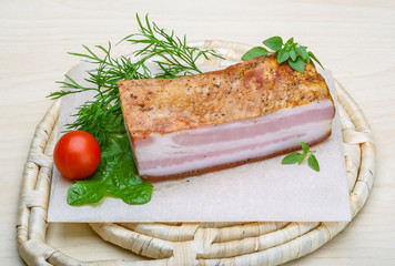 Raw bacon
