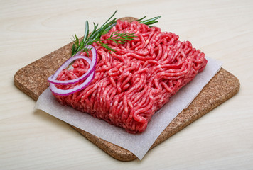 Raw beef minced meat