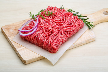 Raw beef minced meat