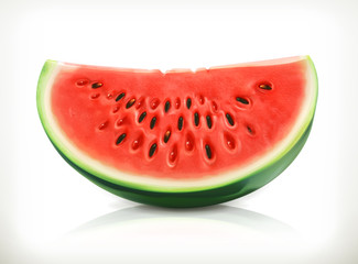 Slice of watermelon, vector icon