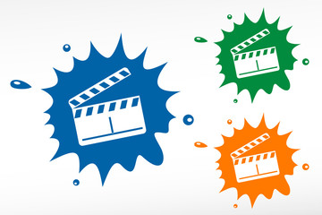 Vector color blot clapper boards