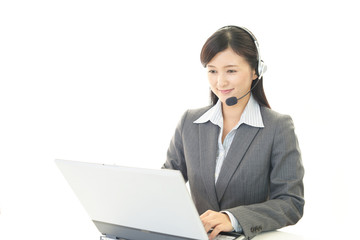 笑顔のオペレーター