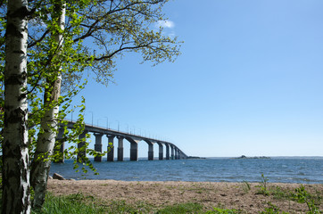 Spring view at the Oland bridge in Sweden