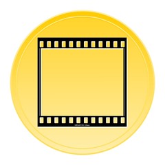 Fototapeta premium Film Frame Gold Button