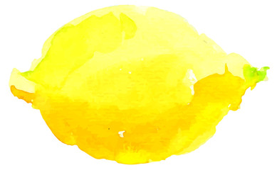 Watercolor lemon