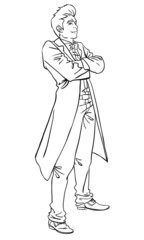 vector illustration of scientist