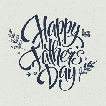 Greeting Card Template For Father Day. Vector Illustration