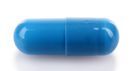 Capsule pill isolated on white