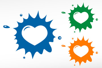 Color blob - Human organ. Heart