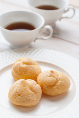 Fresh Mini Cream Puffs ,Close Up