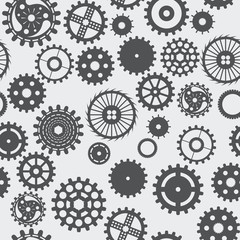 pattern seamless texture background gear wheel turns dark on whi