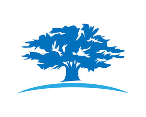 Tree blue logo