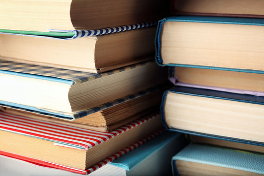 Stack of books background