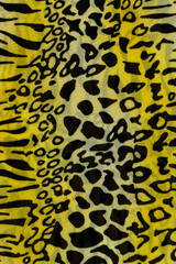 texture of print fabric striped leopard for background