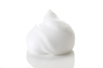 Fototapeta na wymiar Shaving cream on white