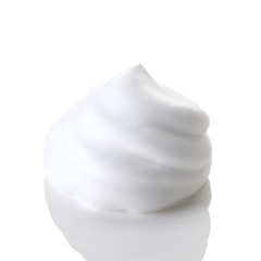 Shaving cream on white