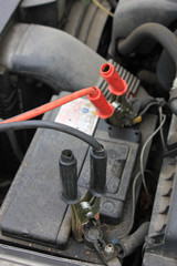 Fototapeta na wymiar car battery charging