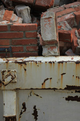 Bricks in a dumpster