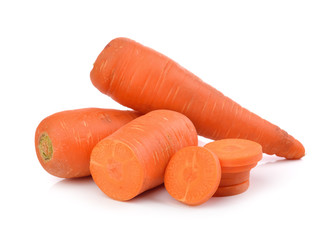fresh carrots isolated on a  white background
