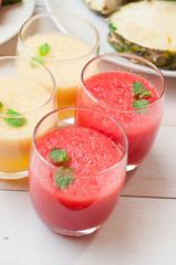 Colorful fruit drinkings