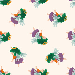 Obraz premium angel cartoon design , cartoon seamless pattern background