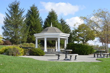 Wedding gazebo in the park