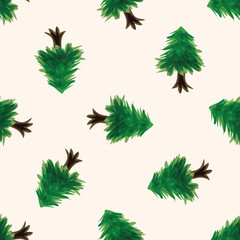 tree , cartoon seamless pattern background