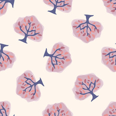 tree , cartoon seamless pattern background