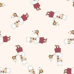 chef , cartoon seamless pattern background