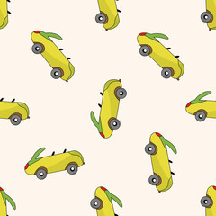 transportation car , cartoon seamless pattern background