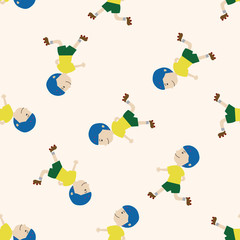 fitness trainer , cartoon seamless pattern background