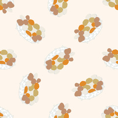 Japanese food , cartoon seamless pattern background