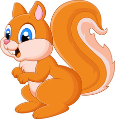 Cartoon adorable squirrel
