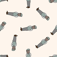 person character , cartoon seamless pattern background