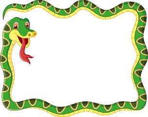 Fototapeta premium Illustration snake frame