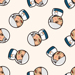 Fototapeta premium person character worker , cartoon seamless pattern background