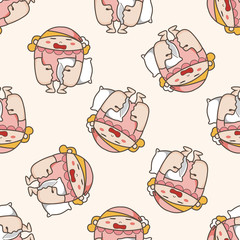person character , cartoon seamless pattern background