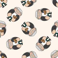 person character , cartoon seamless pattern background