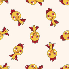 animal cock cartoon , cartoon seamless pattern background
