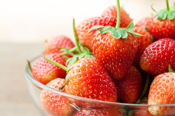 Fresh ripe perfect strawberry - Food Frame Background