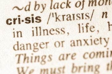 Dictionary definition of word crisis