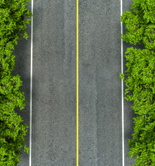 Asphalt road texture,yellow and white line on road