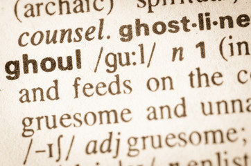 Dictionary definition of word ghoul