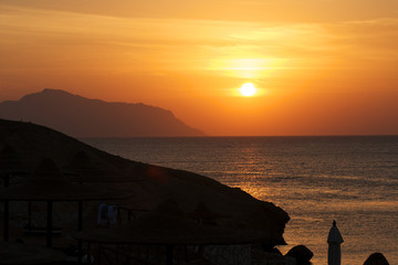 Sunrice and beach, Egypt
