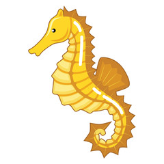 Cool Yellow Seahorse