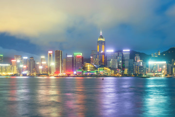 Fototapeta premium Hong Kong Island view from Kowloon.
