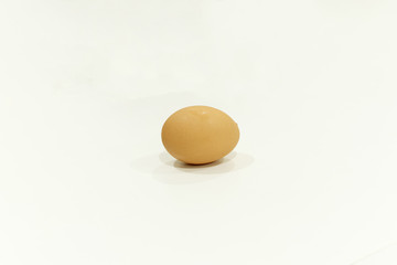 Egg on white background