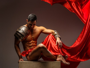 Muscular Rome warrior