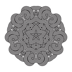 celtic knot pattern card, mandala, amulet