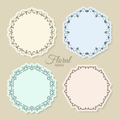 Floral circle frames